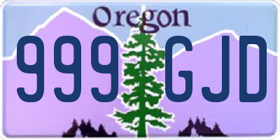 OR license plate 999GJD