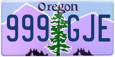 OR license plate 999GJE