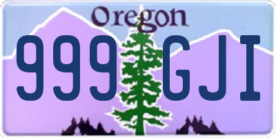 OR license plate 999GJI