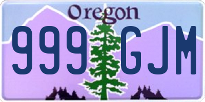 OR license plate 999GJM