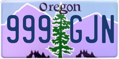 OR license plate 999GJN