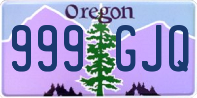 OR license plate 999GJQ