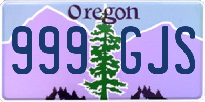OR license plate 999GJS
