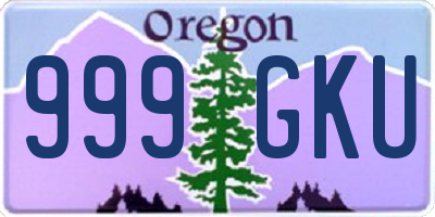 OR license plate 999GKU
