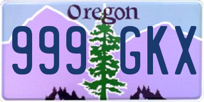 OR license plate 999GKX