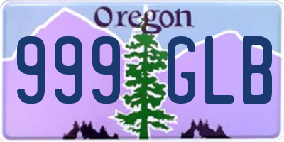 OR license plate 999GLB