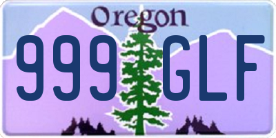 OR license plate 999GLF