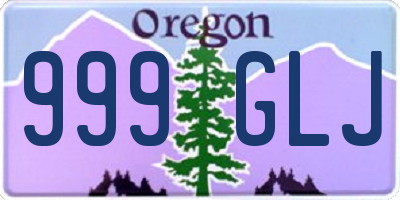 OR license plate 999GLJ