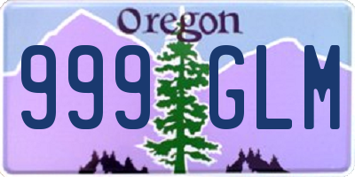 OR license plate 999GLM