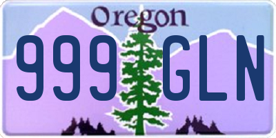 OR license plate 999GLN
