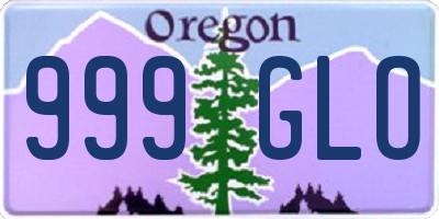 OR license plate 999GLO
