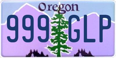 OR license plate 999GLP