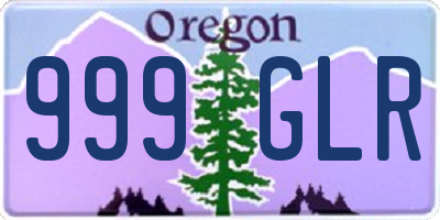 OR license plate 999GLR