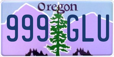 OR license plate 999GLU