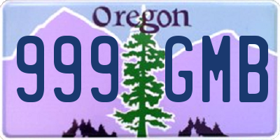 OR license plate 999GMB