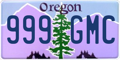 OR license plate 999GMC