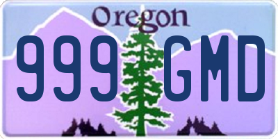 OR license plate 999GMD