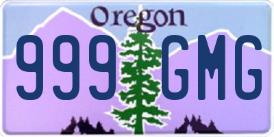 OR license plate 999GMG
