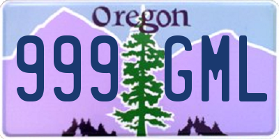 OR license plate 999GML