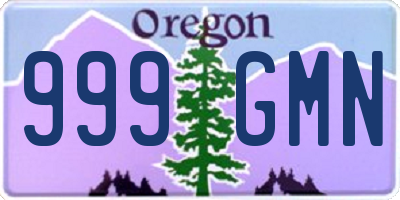 OR license plate 999GMN