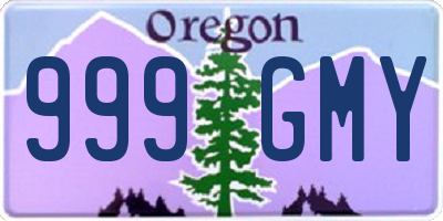 OR license plate 999GMY