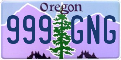 OR license plate 999GNG