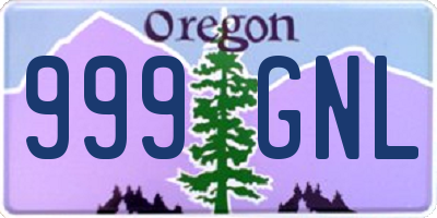 OR license plate 999GNL