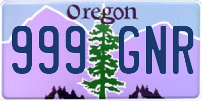 OR license plate 999GNR