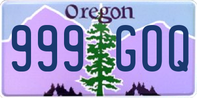 OR license plate 999GOQ