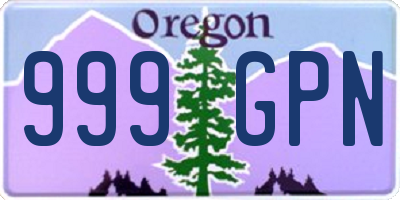 OR license plate 999GPN