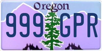 OR license plate 999GPR