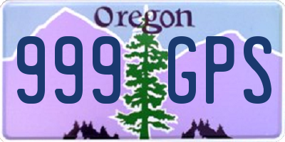 OR license plate 999GPS