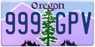 OR license plate 999GPV