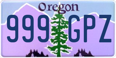 OR license plate 999GPZ