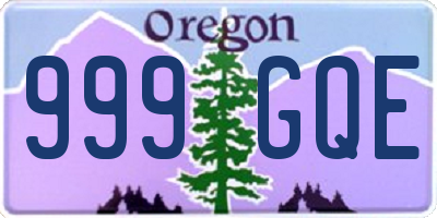 OR license plate 999GQE
