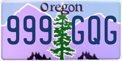 OR license plate 999GQG