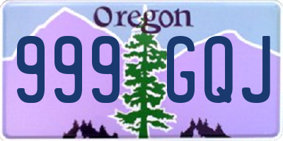 OR license plate 999GQJ