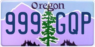 OR license plate 999GQP