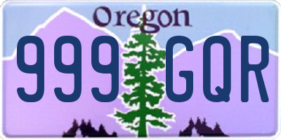 OR license plate 999GQR