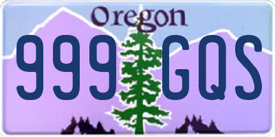 OR license plate 999GQS