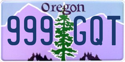 OR license plate 999GQT