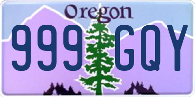 OR license plate 999GQY