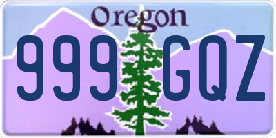 OR license plate 999GQZ