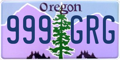 OR license plate 999GRG