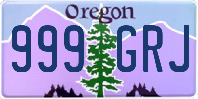 OR license plate 999GRJ
