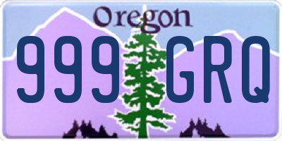 OR license plate 999GRQ