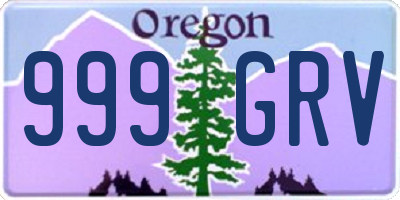 OR license plate 999GRV