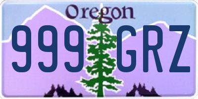 OR license plate 999GRZ