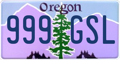 OR license plate 999GSL
