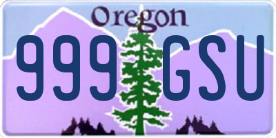 OR license plate 999GSU